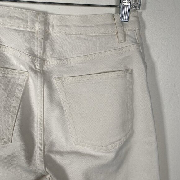 & Other Stories Treasure Cut Wide Leg Jeans Size 30 High Waist Ankle Crop Cream - Picture 7 of 16